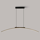 Contemporary Dining Room Pendant Light Sleek LED Arc Hanging Lamp Adjustable Brightness Energy Efficient Ideal for Kitchen Resta