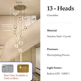 2026 Modern LED Duplex Staircase Chandelier - Living Room Hanging Light
