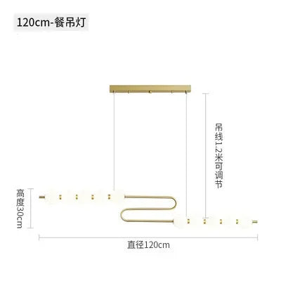 Modern Nordic Classic LED Pendant Lights Pearl Necklace Decoration Indoor Chandelier for Dining Living Room