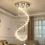New Modern Chandeliers For Duplex Building Living Room Staircase Pendant Lamp Nordic Loft Spiral Long Chandelier Lustre Fixtures