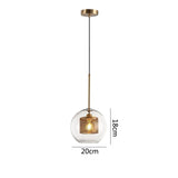 Glass Hanging Lamp Nordic Pendant Lights Dining Kitchen Lighting Fixtures  Bedroom Bedside Pendant Lamp Luminaire