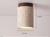 Japanese Wabi Sabi Yellow Marble Hotel Lobby Corridor Ceiling Light Creative Cream Style Restaurant Room LED Mounted Downlight