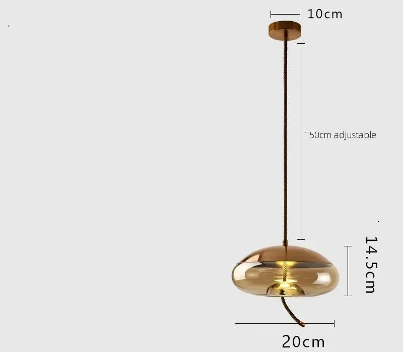 Nordic Designer Glass Pendant Lamp - Postmodern Luxury Single Head Light