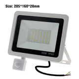 PIR Motion Sensor LED Floodlight 10W 20W 30W 50W LED Flood Light 220V IP66 Waterproof Outdoor Wall Garden Spotlight Street Light