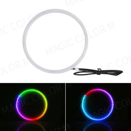 Car's atmosphere with 18 acrylic strips in 64 Colors , controlled by a Bluetooth app.