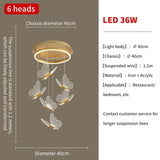 Gold LED Butterfly Lights Home Indoor Staircase Hanging Chandleiers Lamps Living Kitchen Island Bedroom Wall