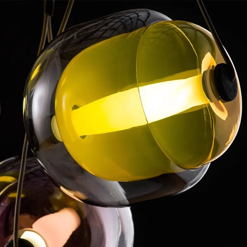 Nordic Led Colorful Glass Pendant Light Modern Fashion Czech Capsule Design Restaurant Kitchen Hanging lamp Bar Bedroom Fixtures