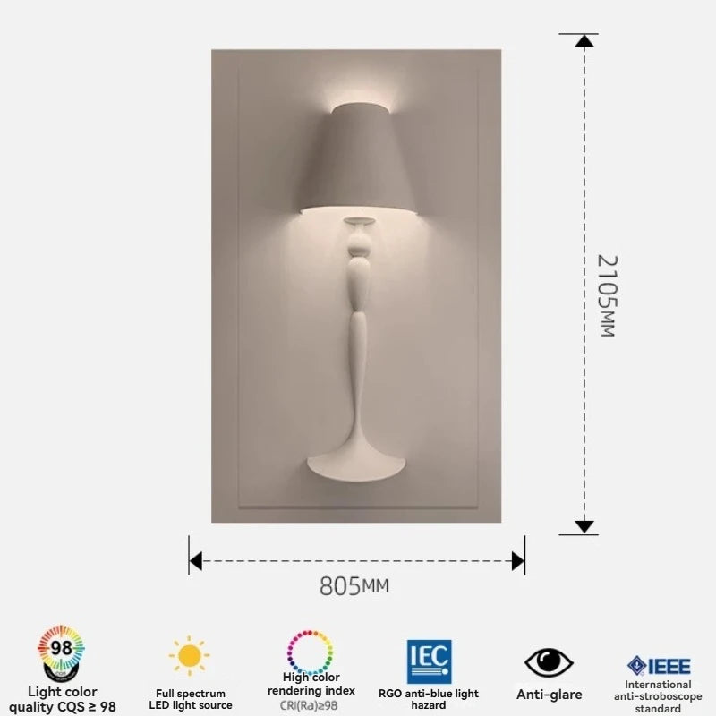 Italian Gypsum Embedded LED Wall Light - Retro Plaster Sconce Light Fixture for Living Room, Hotel Aisle & Exhibition Hall