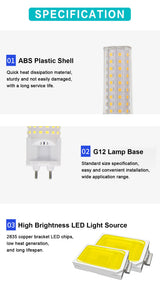 G12 Led Corn Light Bulbs Candle Bulb 15W 20W Cold Warm White 220V 240V 85-265V Clear Pc Shell 360 Degree Beam Angle Smd2835 Home