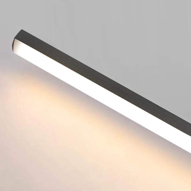 Nordic Matte Black Linear Decor Light - Luxury Indoor Sconce for Modern Villa