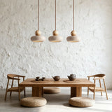 2026 New Cave Stone Pendant Light Bedroom Yellow Travertine LED Chandelier Living Dining Room Modern Hanging Lamp Decor Lighting