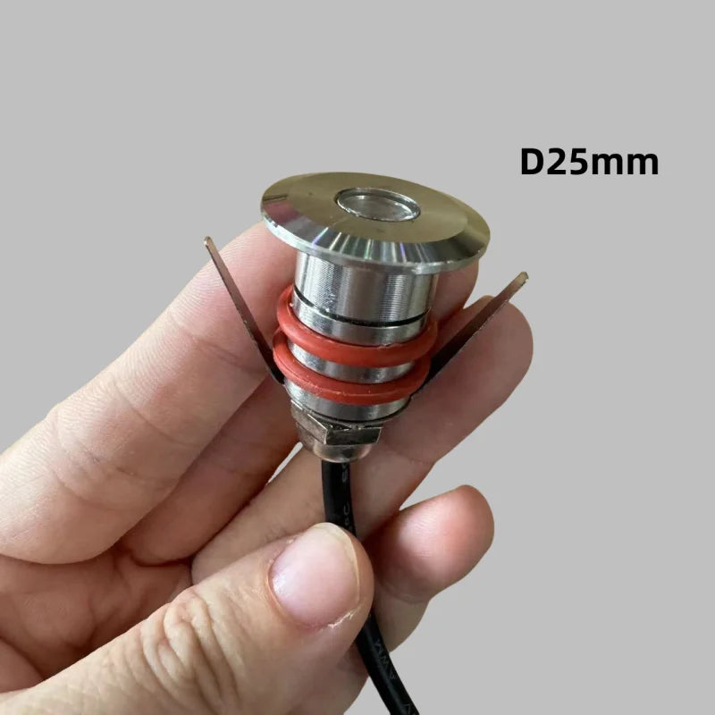 DC12V 24V LED Mini Underwater Light IP68 Waterproof Underground Lamp Spotlight Stainless Steel for Pool Stair Step Pathway Deck