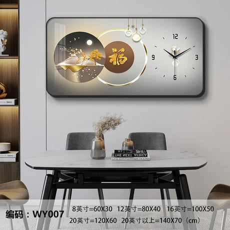 Nordic elk wall clock living room Creative fashion perpetual calendar electronic clock wall atmosphere dining room decoration