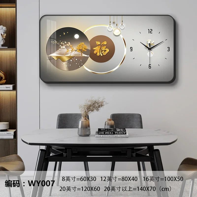 Nordic elk wall clock living room Creative fashion perpetual calendar electronic clock wall atmosphere dining room decoration