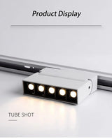 LED Track Light Spotlight Grille Light Surface-mounted Ceiling Light Black White 10W20W Dimmable Commercial Home Indoor Lighting