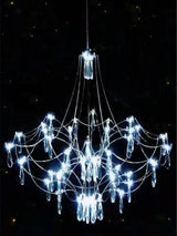 Modern Crystal Led Pendant Lights Living Room Dining Bedroom Hanging Lamp For Ceiling Firefly Lustre Decor Suspension Chandelier