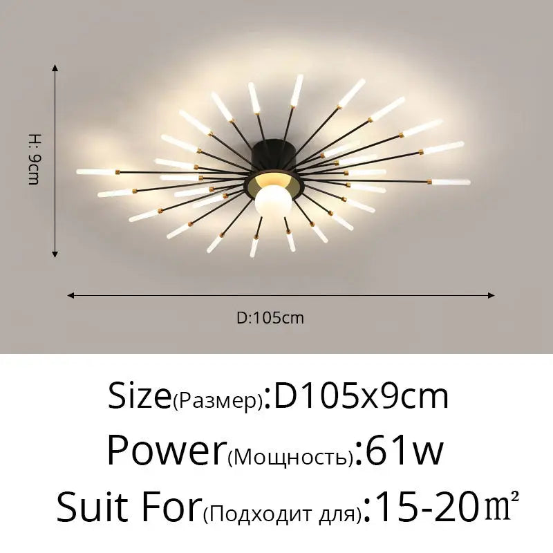 2025 New fireworks Modern LED Chandelier Lights For Living Kids Room Bedroom Hall Lighting Decoration Indoor Lamps Home Luster