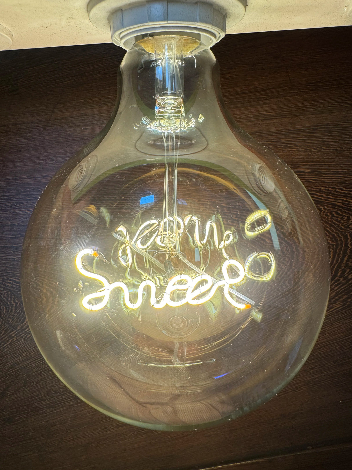 LOVE G125 220V 4W Dimmable Pink Red Yellow Edison Bulb Neon Letter Light Transparent Desk Light Ambient Light