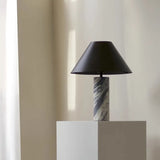 Italian Designer Natural Marble Table Lamp - Luxury Stone Side Light for Living Room