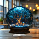 Crystal Starry Sky Figurine Statue - Modern Decorative Accent for Living Room & Bedroom