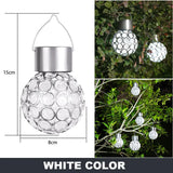 Solar LED Hanging Light Lantern Waterproof Hollow Out Ball Lamp for Outdoor Garden Yard Patio decoration Holiday  Solar Light