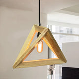 New Chinese Style Minimalist Wooden LED Chandelier - Modern Postmodern Ceiling Pendant Light