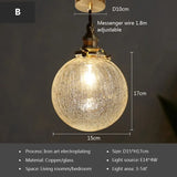 Glass Pendant Light Nordic Dining Room Retro Chandeliers Creative Minimal E27 Transparent Lampshade For Restaurant Lamp Luster