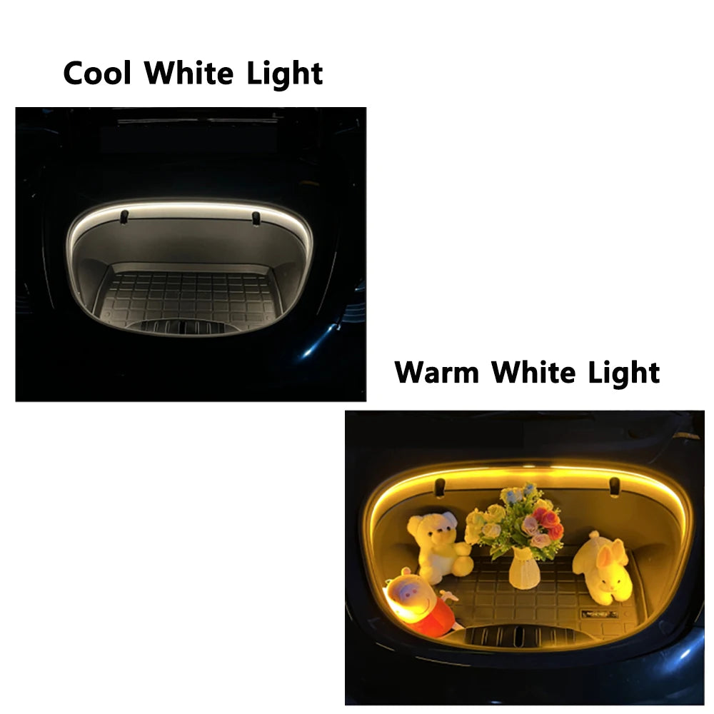 2026 New Rear Front Trunk Waterproof LED Strip Atmosphere Brighten Light Plug & Play for Tesla Model Y Juniper New 3 Highland