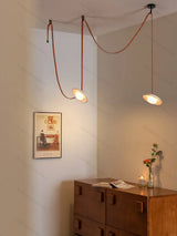 DIY Long Leather Textile Belt Flexible Dimmable LED 2026 Pendant Light Chandelier Lighting Hanging Lamp For Dinning Room