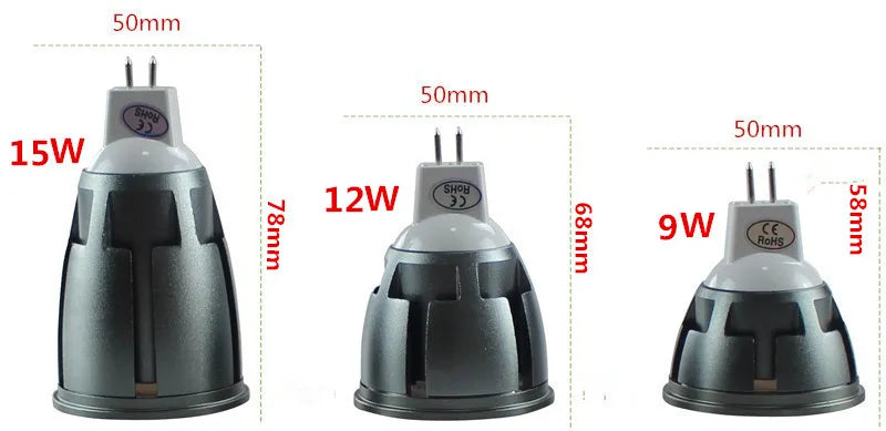 New arrival high quality LED Spotlights MR16/GU5.3 9W 12 W 15 W 12V/110V/220V dimmable  lamp LED Christmas  cool warm white lamp