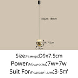 2026 New Bedside Led Pendant Lights Simple Bedroom Aisle Porch Cloakroom Small Chandelier Modern Home Indoor Decor Lighting Lamp