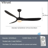 Luxury Natural Wooden Ceiling Fan Home Decorative Pendant Fan With Lamp Reversible Motor Suitable for Summer and Winter
