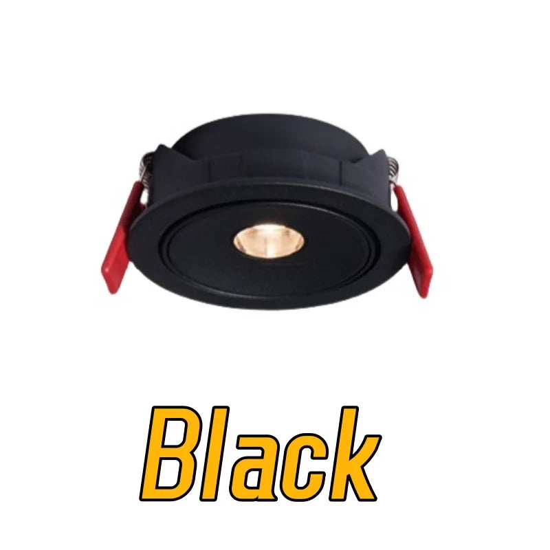 Recessed LED Down Light Dimmable Small Angle Anti-Glare COB Spotlights 7W Ceiling Lamp 3-8-15° Ambient Light AC85-265V Interior