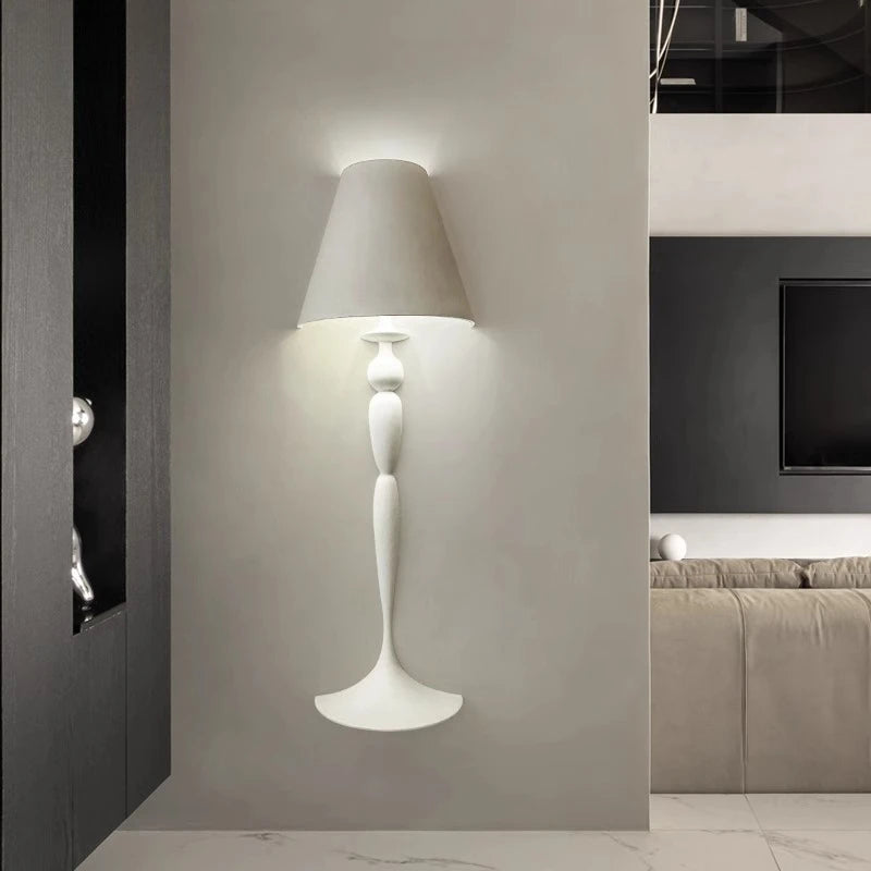 Italian Gypsum Embedded LED Wall Light - Retro Plaster Sconce Light Fixture for Living Room, Hotel Aisle & Exhibition Hall