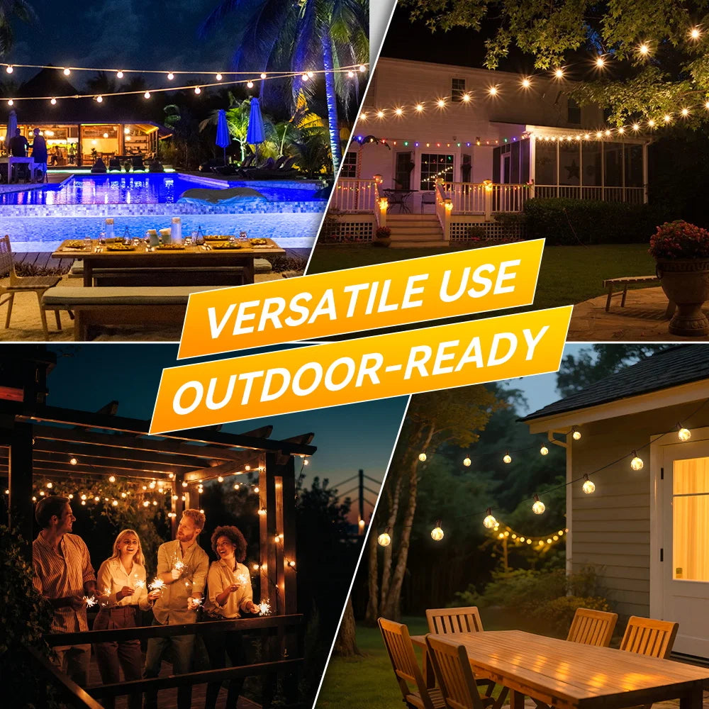 Outdoor Solar Fairy String Lights - Waterproof LED Garden Decorative Lighting