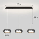 LED Italian minimalist restaurant pendant light, high-end glass dining table bar, desk lamp, modern island dining room lighting