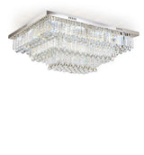 Modern Crystal Chandelier Stainless Steel LED Ceiling Lamp Pendant Light 3 Layer
