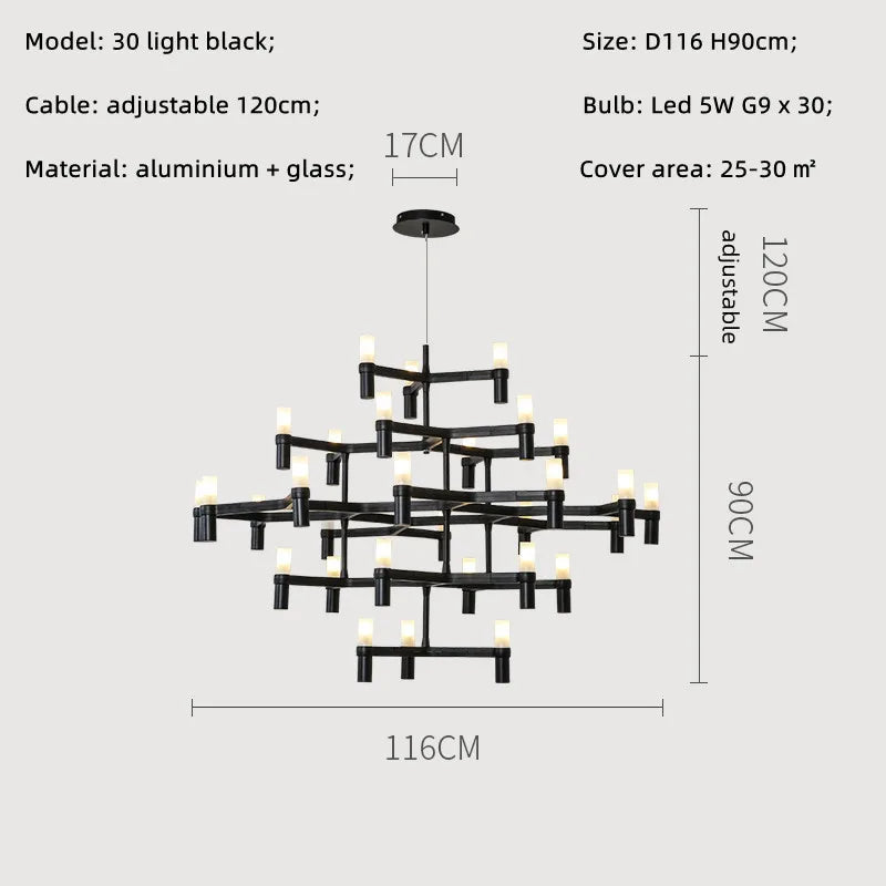 Modern Luxury Foyer G9 Led Chandelier Lustre Metal Pendant Chandelier Lighting Stairs Hanging Lamp Deco Led Indoor Light Fixture