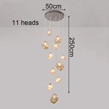 Modern Staircase LED Ceiling Chandelier - Luxury Long Hanging Pendant Light for Living Room