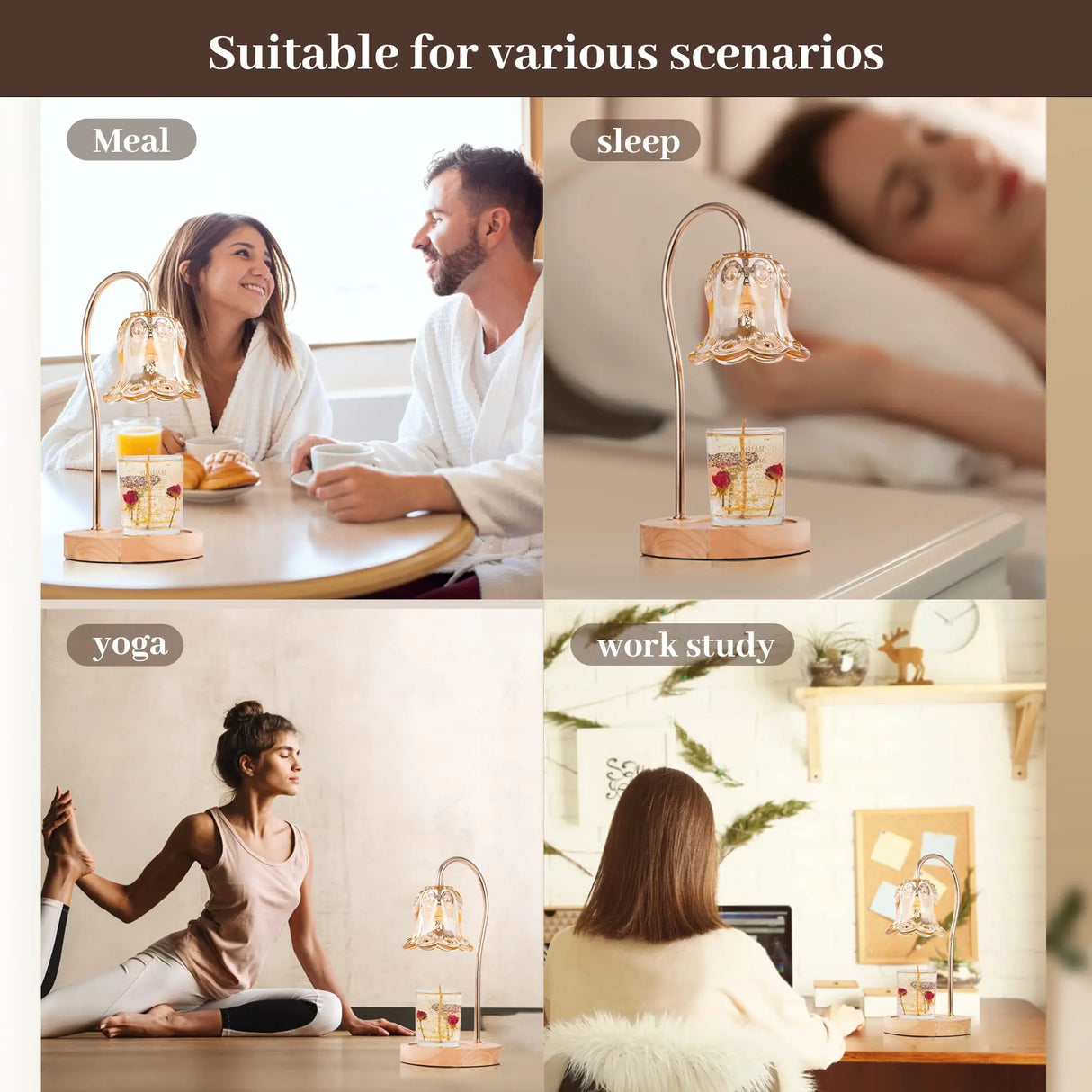 Table lamp decoration Candle Lamp Furnace Glass Aromatherapy Melting Wax Lamp Melting Candle Lamp Bedroom Atmosphere Table Lamp