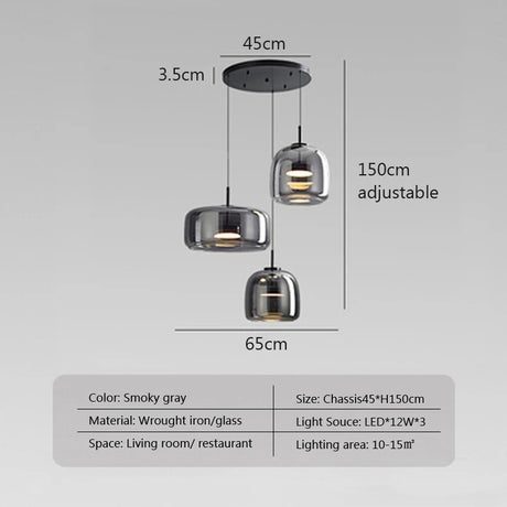 Led Glass Pendant Light light luxury pendant Lamp Deco Nordic Hanging Light Fixtures Bedroom Modern Luminaire Suspension lamp