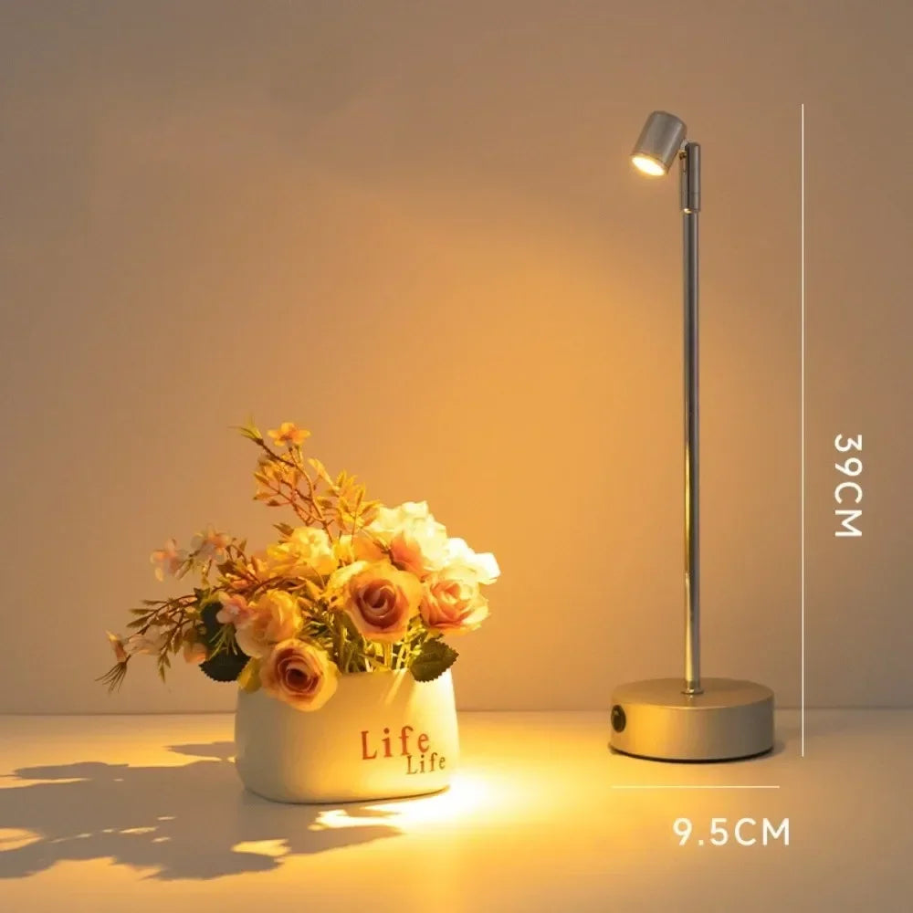 Creative Retro LED Touch Desk Lamp Charging High Pole Spotlights Decoration Lamp Bar Cafe