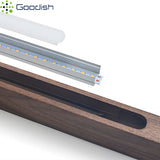 Stylish Minimalist Creative Wood Long Strip Hanging LED Pendant Lights Fashion Lamps for Living Room Home Decoration Chandelier
