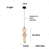 Marble Life Black Gold Hardware LED Dimmable Chandelier Lighting Alabaster Suspension Luminaire Lampen For Dinning Room
