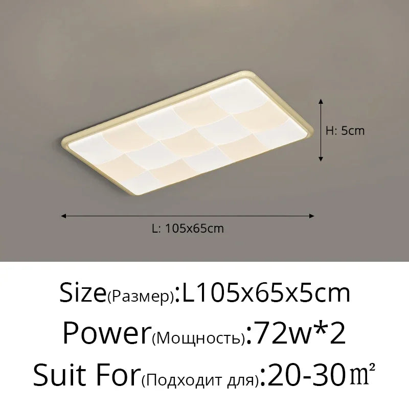 2025 Modern Led Living Room Ceiling Lamps Simple Cream Style Ceiling Lights Atmospheric Home Indoor Lighting Whole House Fixture
