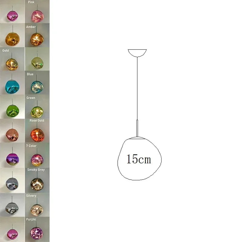 Nordic Lava Texture LED Pendant Light - Minimalist PVC Hanging Lamp
