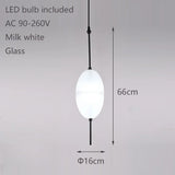 2026 Modern Simple Lake Blue Gradient Glass Pendant Lamp Designer Model Room Bedroom Restaurant Bar LED Chandelier Home Decor Li