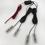 1-4LED ambient light, car interior floor light, connected to ACC power supply 12V RED WHITE 6000K BLUE YELLOW GREEN PINK
