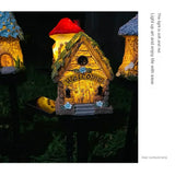 Creative Solar Resin Mushroom House Light - Waterproof Outdoor Garden Decor