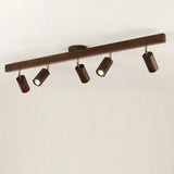 2026 Nordic Walnut Wood Ceiling Chandelier For Living Room Dining Room Aisle Entrance Corridor Lamps With Spotlights For Wall Pi